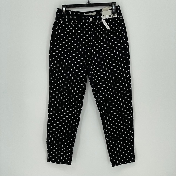 トップス j-mom Topshop Moto Mom Jeans Floral Embroidered Roses Black